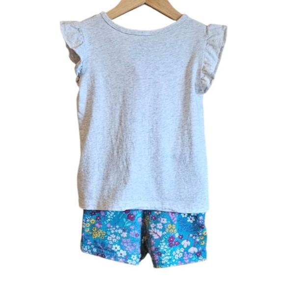 Carter's Matching Outfit Short Sleeves Shorts Ruffle Floral Toddler Girl 3T - Picture 4 of 8